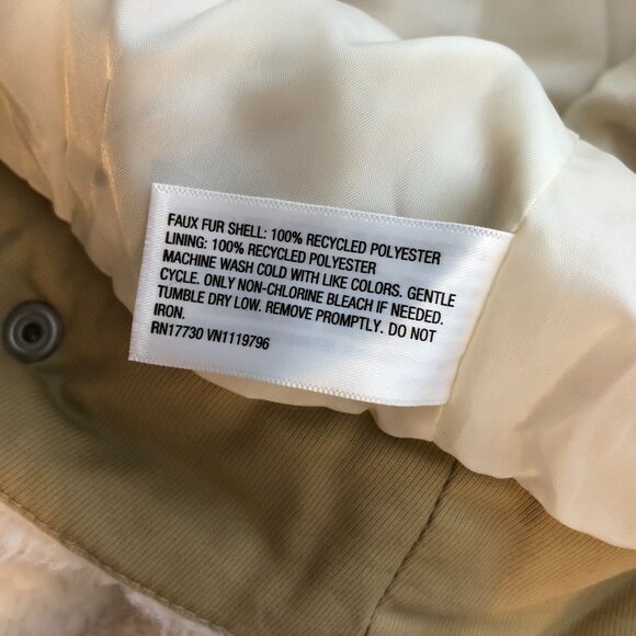 Universal Thread Faux Fur Snap Button Jacket Ivory Size S - Picture 6 of 7